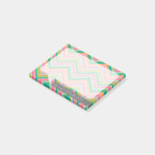 Post-it® Chevrons Colorés Talk Bubble Nom personnalisé (Incliné)