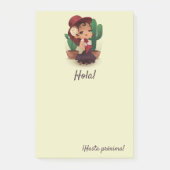 Post-it® Chibi flamenco en espagnol casquette et cactus (Devant)