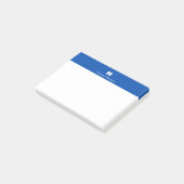 Post-it® Chic Bleu Cobalt Nom Personnalisé Lettre Monogramm (Incliné)