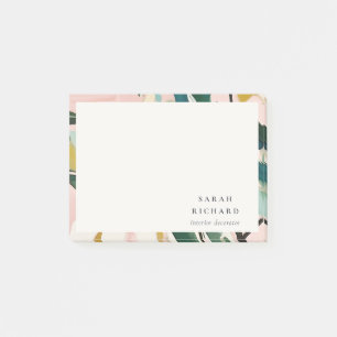 Post-it® Chic Boho coloré rose Turquoise vert peint Floral