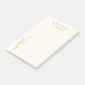 Post-it® Chic Boho tendance Mustard personnalisé Jaune Cust (Incliné)