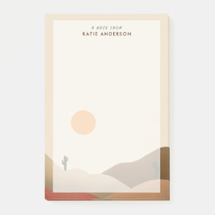 Post-it® Chic Boho Terracotta Desert Cactus Post-it Notes