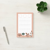Post-it® Chic botanique féminin arrière - plan rose (Bureau)