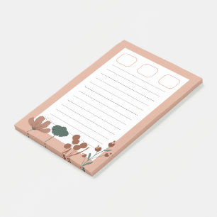 Post-it® Chic botanique féminin arrière - plan rose