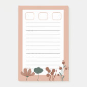 Post-it® Chic botanique féminin arrière - plan rose (Devant)