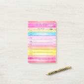 Post-it® Chic Cactus Aquarelle Tripreed To Do List (Sur un bureau)