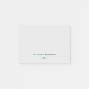 Post-it® Chic du bureau du monogramme