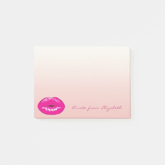 Post-it® Chic Élégant Féminin Stylé, Lèvres (Devant)