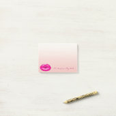 Post-it® Chic Élégant Féminin Stylé, Lèvres (Sur un bureau)