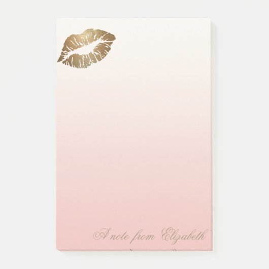 Post-it® Chic Élégant Fille Stylée , Lèvres Pailletées (Devant)