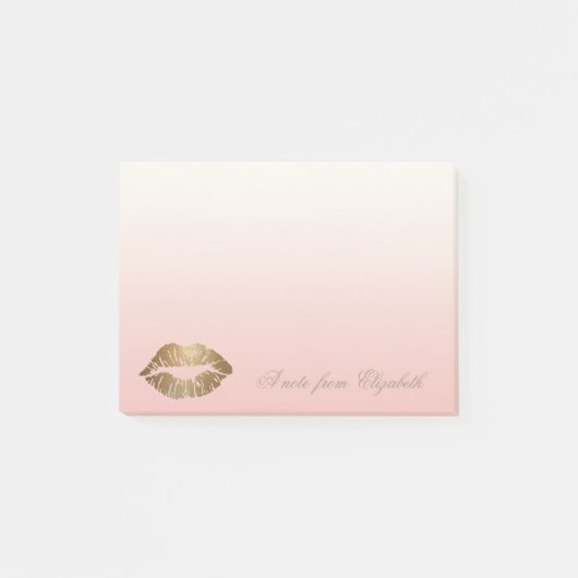 Post-it® Chic Élégant Fille Stylée , Lèvres Pailletées (Devant)