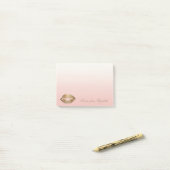 Post-it® Chic Élégant Fille Stylée , Lèvres Pailletées (Sur un bureau)