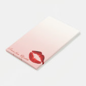 Post-it® Chic Élégant Fille Stylée ,Lèvres Rouges Pailletée (Incliné)