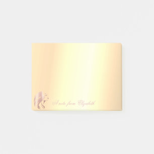 Post-it® Chic Élégant Silhouette de visage en or stylé