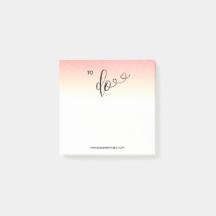 Post-it® *~* Chic Girly Ombre Peach Parties scintillant to