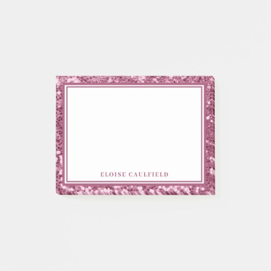 Post-it® Chic Girly rose Parties scintillant Bridesmaid Nom (Devant)