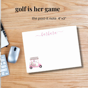Post-it® Chic Glam Golf personnalisé Gal Golf Cart