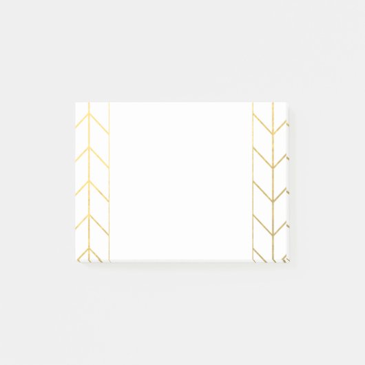 Post-it® Chic moderne d'arrière - plan blanc de Chevron (Devant)