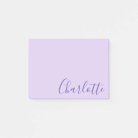 Post-it® Chic Moderne Écriture Violette Entièrement Personn (Devant)