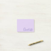 Post-it® Chic Moderne Écriture Violette Entièrement Personn (Sur un bureau)