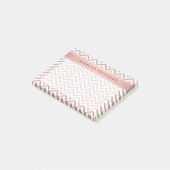 Post-it® Chic moderne Rose or Chevron Monogrammé (Incliné)