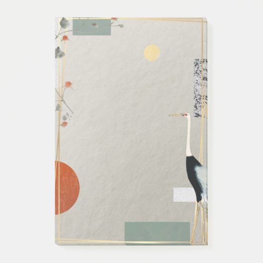 Post-it® Chic moderne Whimsical Bird Elégant tendance Abstr (Devant)