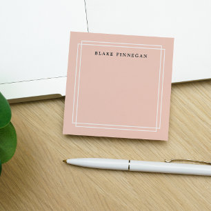 Post-it® Chic Pastel Peach Bordure blanche personnalisée