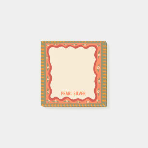 Post-it® Chic personnalisé couleur boho monogramme personna