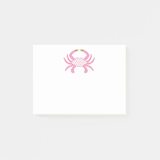 Post-it® Chic Pink Crab | Coastal Sticky Notees (Devant)