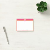 Post-it® Chic Rose Orange Géométrique Monogramme Moderne (Bureau)