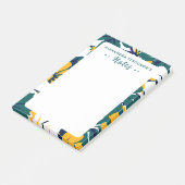 Post-it® Chic Tropical Vert Jaune Blanc Floral Motif (Incliné)