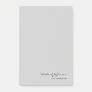 Post-it® Chic Unique Script Calligraphie Nom Gris