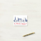 Post-it® Chicago-Skyline (Sur un bureau)