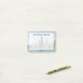 Post-it® Chicago Skyline Avec Le Lac Michigan (Sur un bureau)