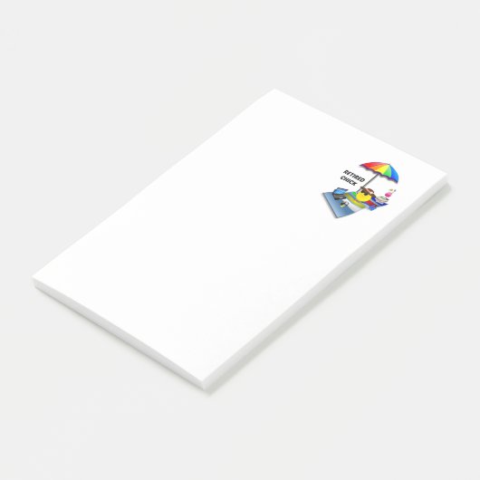 Post-it® Chick à la retraite, design populaire, (Incliné)