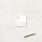 Post-it® Chickadee Bird in Winter Christmas (Sur un bureau)