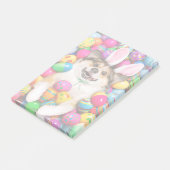 Post-it® Chien allongé sur des œufs de Pâques (Incliné)