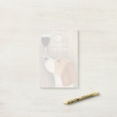 Post-it® Chien Au Vin Beagle (Sur un bureau)