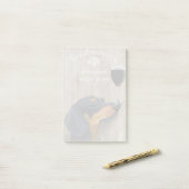 Post-it® Chien Au Vin Dachshund (Sur un bureau)