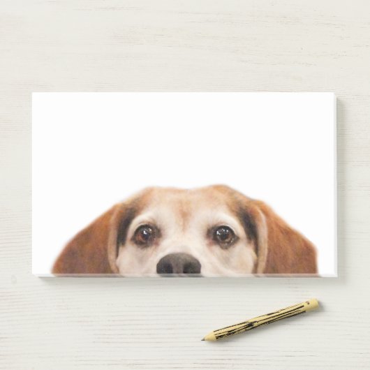 Post-it® Chien Beagle sympa Chien moderne tendance (Sur un bureau)