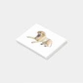 Post-it® Chien beige de Labrador se couchant (Incliné)