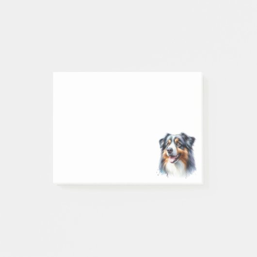 Post-it® Chien berger australien de trois couleurs (Devant)