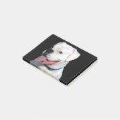 Post-it® Chien blanc de boxeur (Incliné)