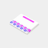 Post-it® Chien blanc et blanc rose et bleu (Incliné)