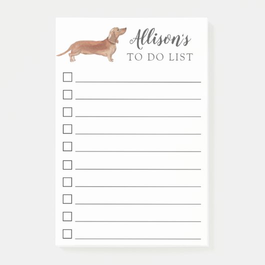 Post-it® Chien bronzage de teckel personnalisé pour faire (Devant)