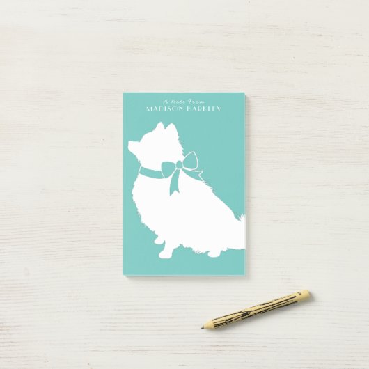 Post-it® Chien Chien Chien Poméranie (Sur un bureau)