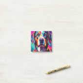 Post-it® chien coloré (Sur un bureau)