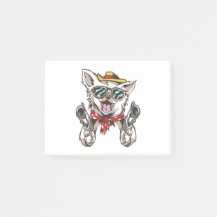 Post-it® Chien Cowboy Drôle