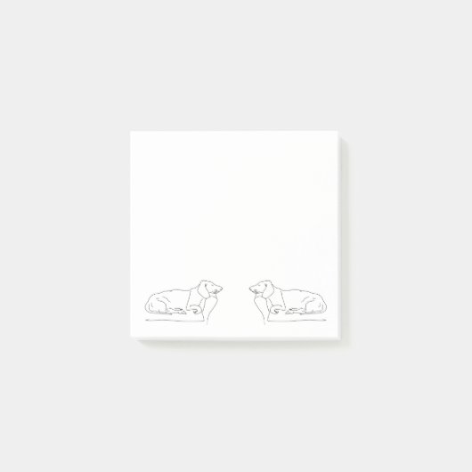 Post-it® Chien Dachshund endormi (Devant)