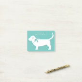 Post-it® Chien de Basset Hound Puppy (Sur un bureau)
